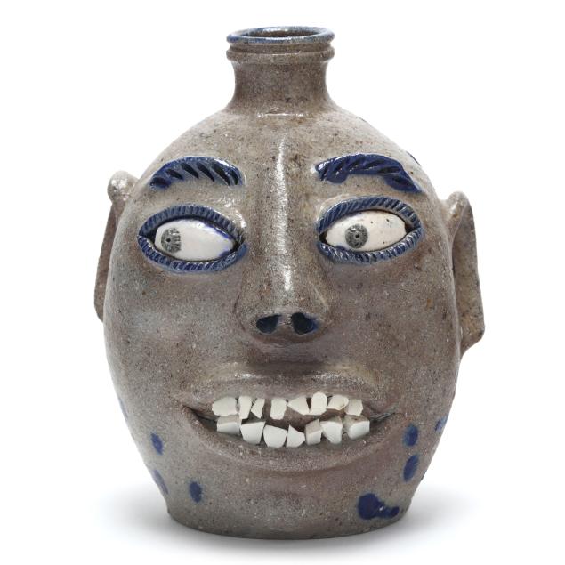 billy-ray-hussey-robbins-nc-b-1955-small-face-jug