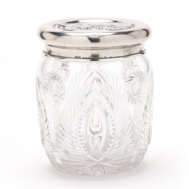cut-crystal-jar-with-art-nouveau-style-sterling-silver-lid-by-gorham