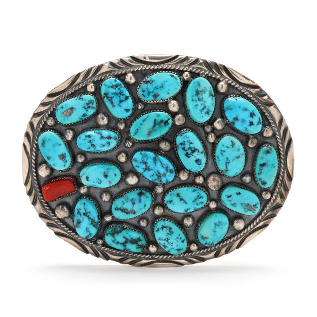 large-silver-turquoise-and-coral-belt-buckle-jim-yazzie