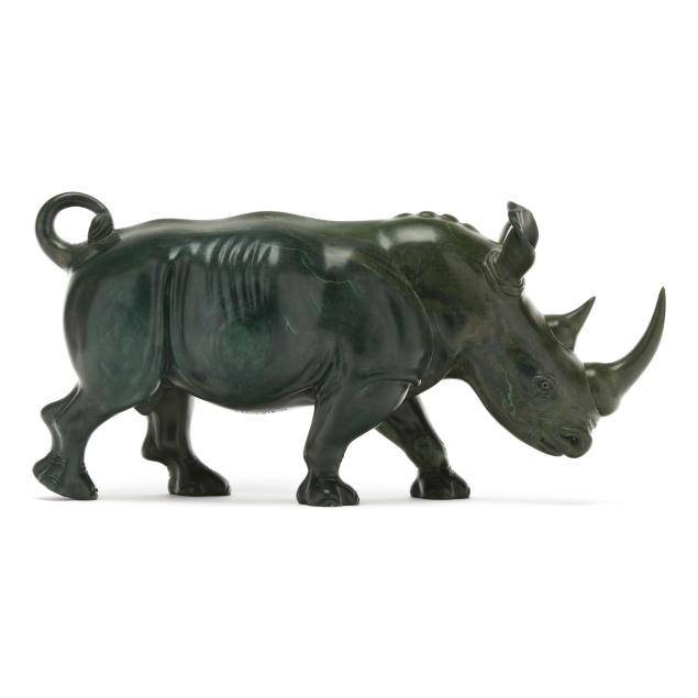 david-sibanda-zimbabwean-b-1956-carved-verdite-rhinoceros