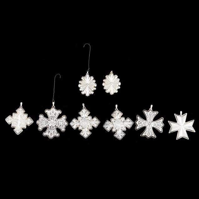 eight-reed-barton-sterling-silver-christmas-ornaments