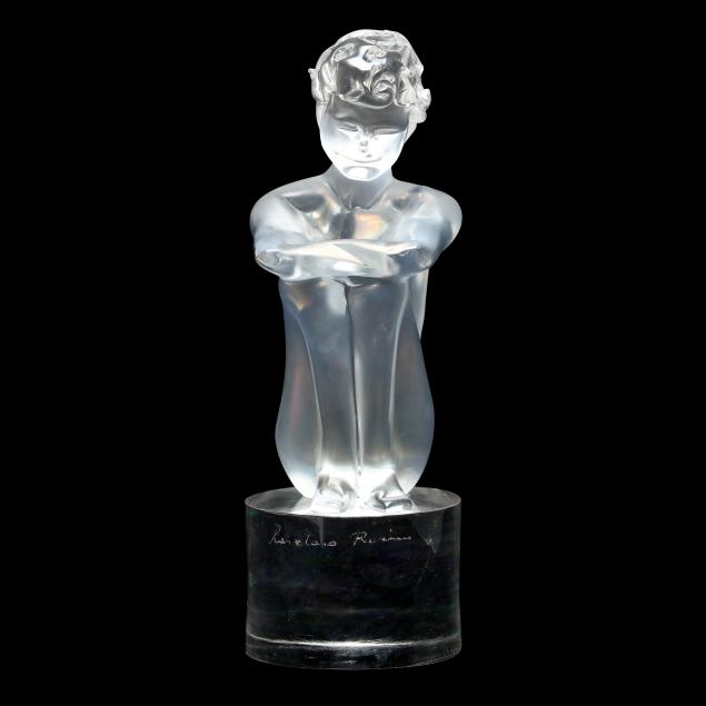 loredano-rosin-italian-1936-1992-glass-sculpture-of-a-seated-boy