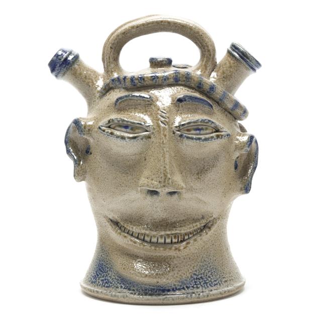 billy-ray-hussey-and-clint-alderman-collaborative-double-face-jug-with-snake