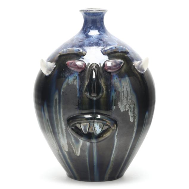 phil-morgan-seagrove-nc-crystalline-devil-pottery-jug