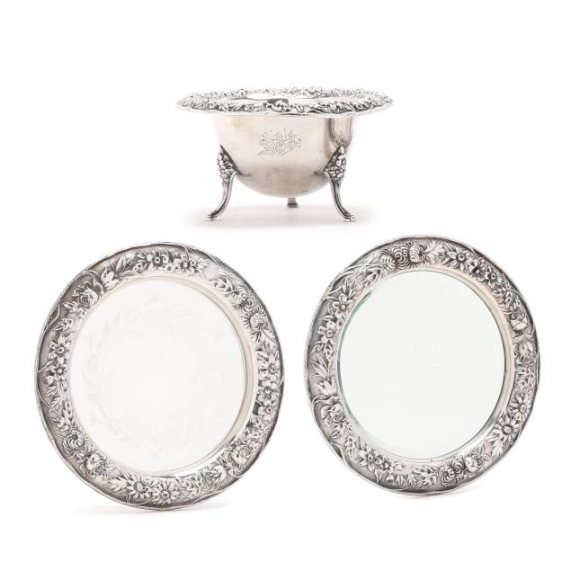 s-kirk-son-i-repousse-i-sterling-silver-mayonnaise-bowl-wine-coaster-and-bon-bon-dish