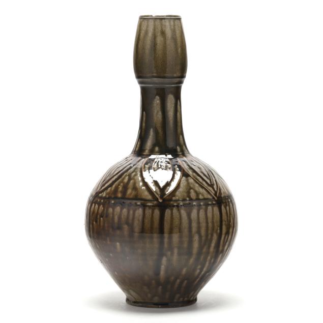 daniel-johnston-nc-b-1971-pottery-bottle-form-vase