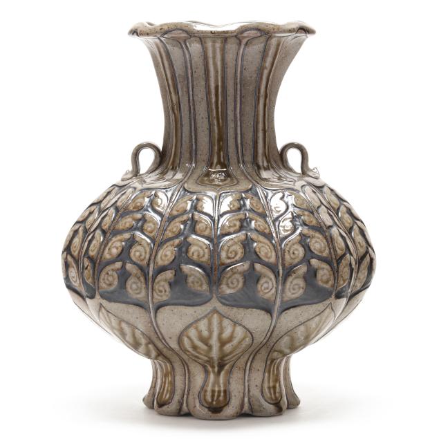 kate-johnston-nc-b-1988-dual-handled-footed-pottery-vessel