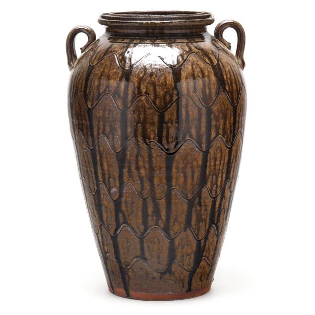 kim-ellington-nc-b-1954-dual-handled-pottery-jar