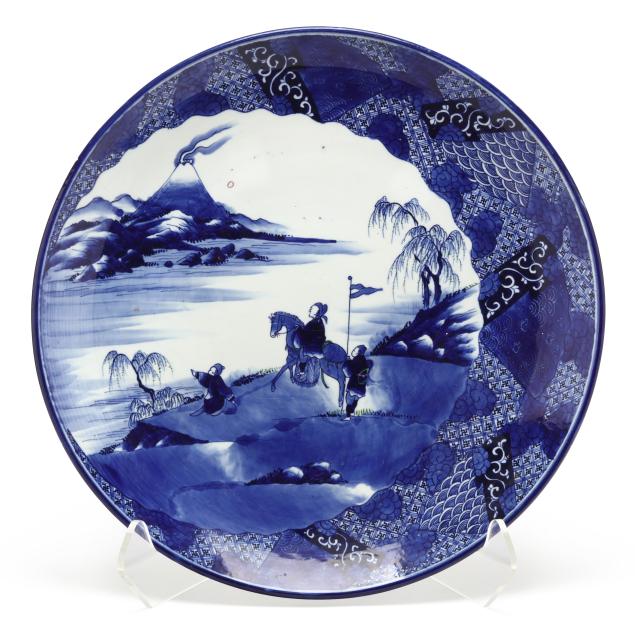 a-large-japanese-blue-and-white-arita-ware-charger