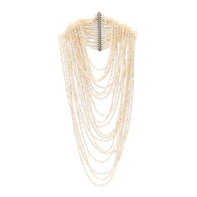 multi-strand-cascading-pearl-necklace