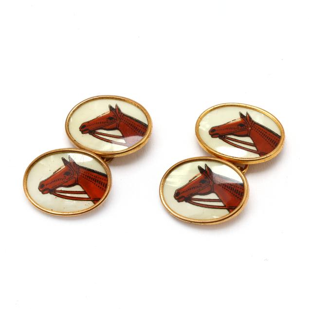 pair-of-gold-plated-equestrian-motif-cufflinks-england