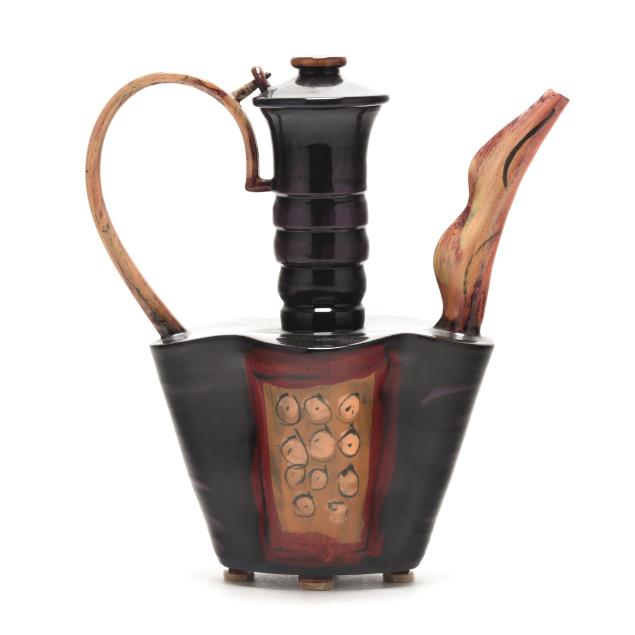 steve-howell-american-20th-century-large-art-pottery-teapot