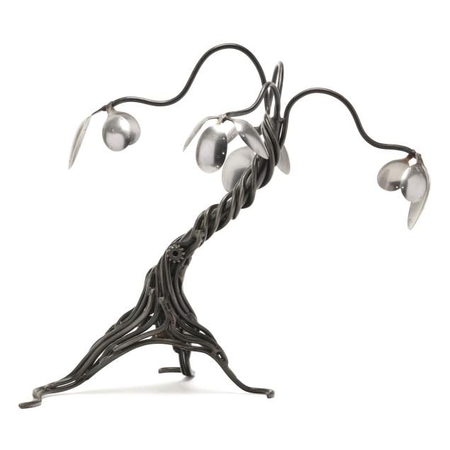 metal-tabletop-tree-sculpture-with-spoons