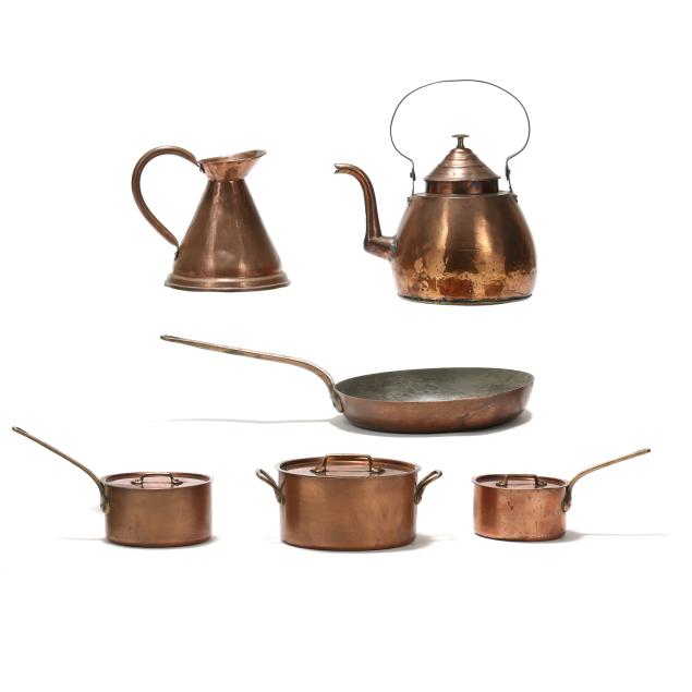 six-pieces-of-copper-cookware-including-bazar-francais