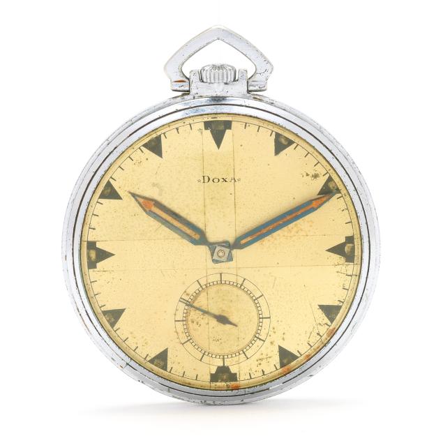 stainless-steel-open-face-pocket-watch-doxa