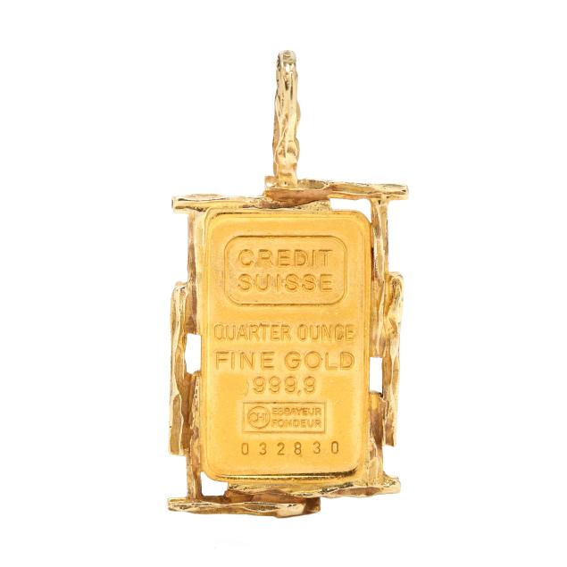 credit-suisse-quarter-ounce-gold-ingot-pendant
