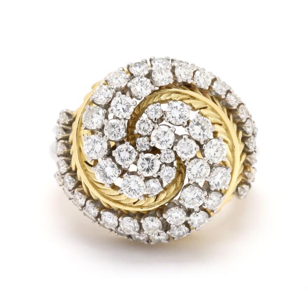 vintage-bi-color-gold-and-diamond-feather-motif-dome-ring