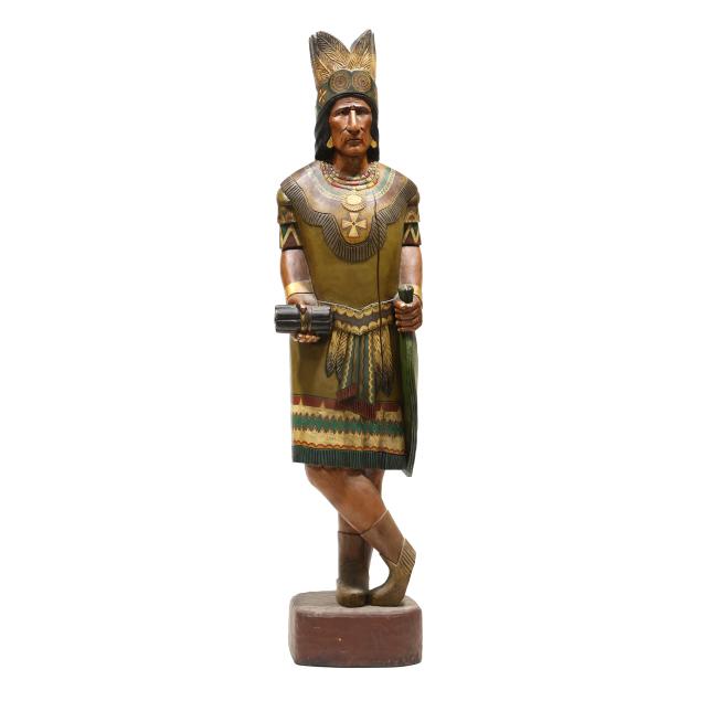 six-foot-tall-carved-and-painted-wood-cigar-store-indian