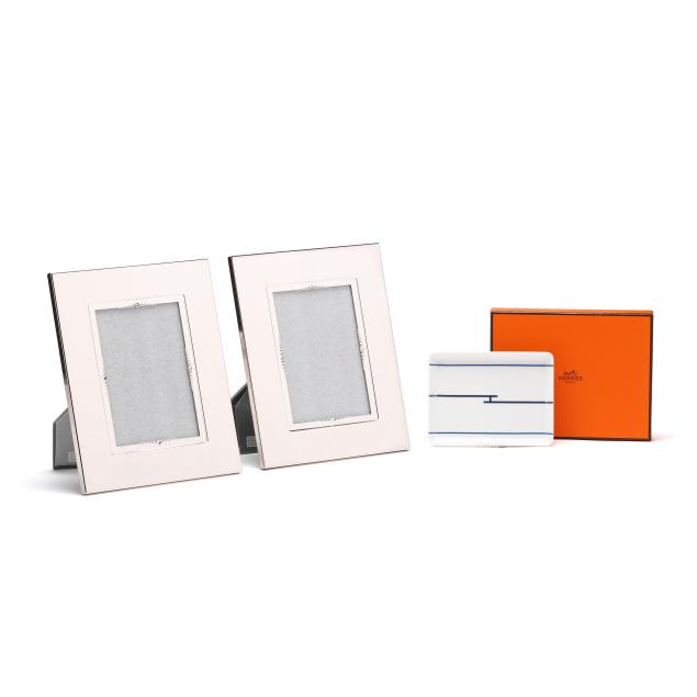 hermes-i-rythme-i-trinket-dish-and-two-waterford-picture-frames