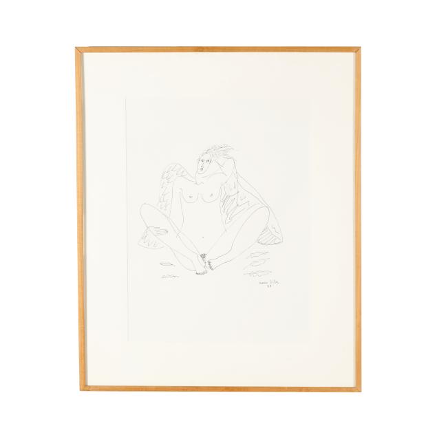 mario-villa-nicaraguan-american-1953-2021-winged-nude-drawing