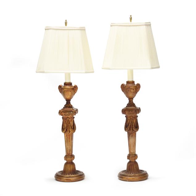 pair-of-neoclassical-style-gilt-plaster-table-lamps-with-shades