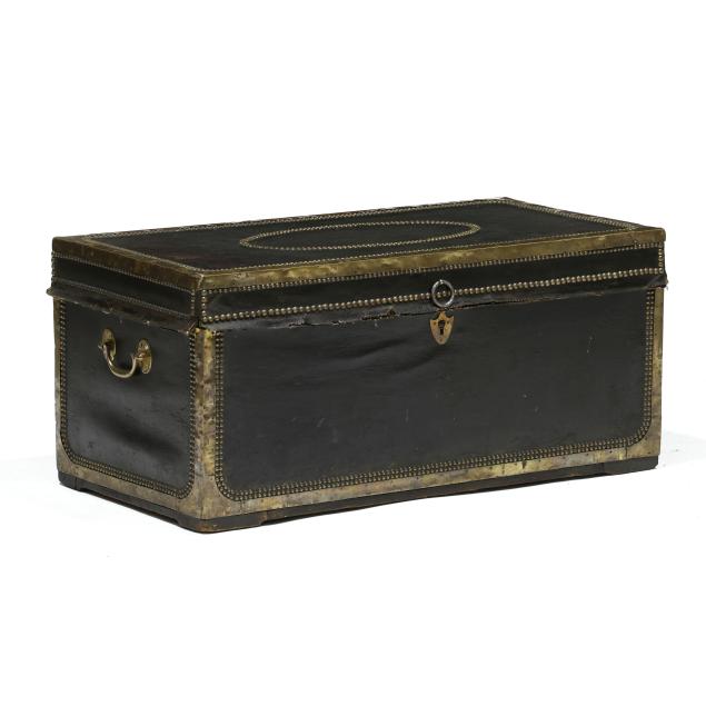 antique-brass-studded-leather-campaign-trunk