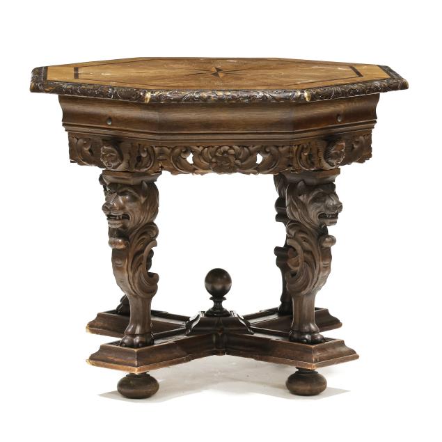 renaissance-revival-carved-and-inlaid-walnut-center-table