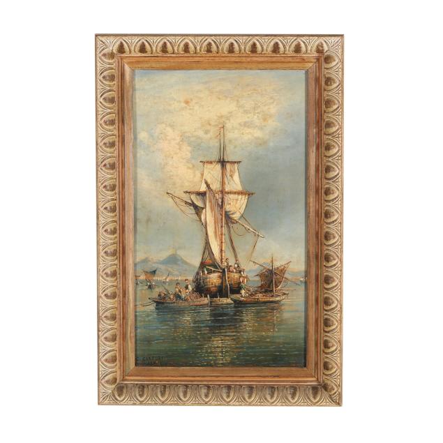 consalvo-carelli-italian-1818-1910-fishing-boats-at-napoli-harbor
