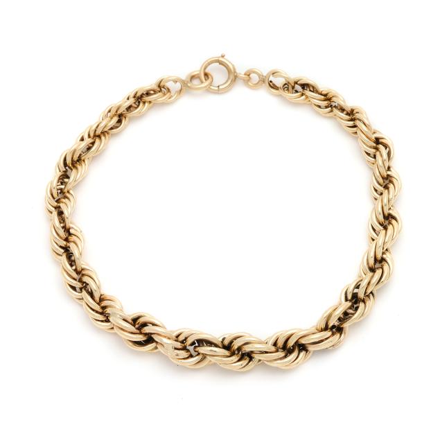 vintage-gold-rope-link-bracelet