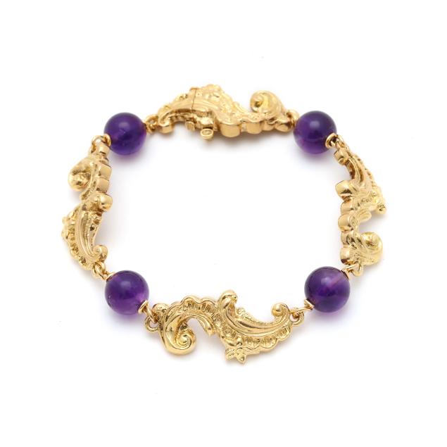 gold-and-amethyst-bead-bracelet