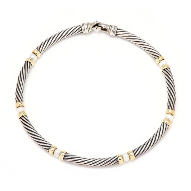 silver-gold-and-pearl-choker-necklace-david-yurman