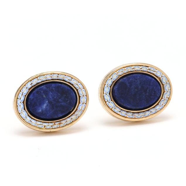 gold-tone-and-sodalite-cufflinks