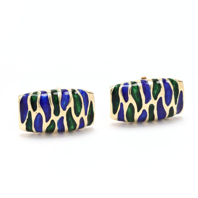 gold-and-enamel-cufflinks