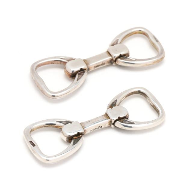 pair-of-silver-horsebit-cufflinks-hermes