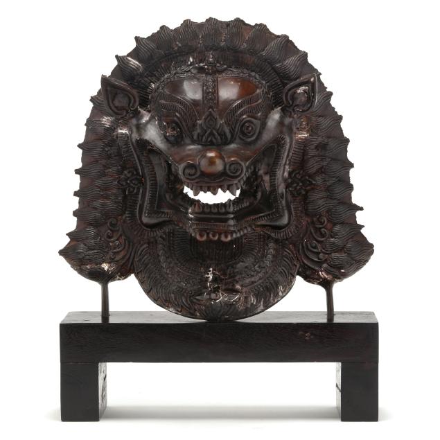 a-southeast-asian-bronze-singha-mask