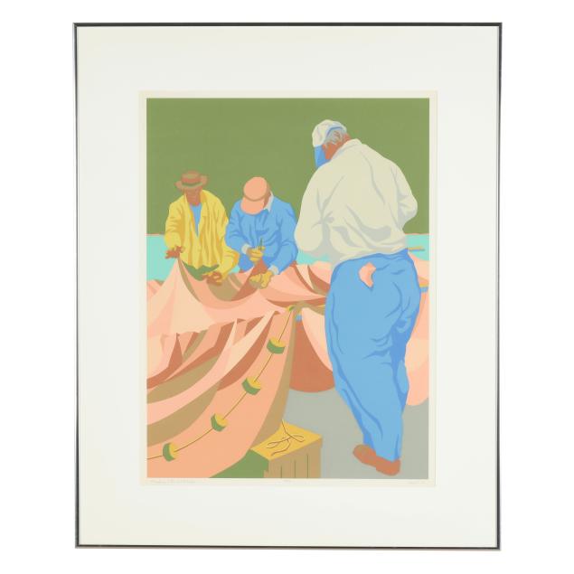 claude-howell-nc-1915-1997-i-northeaster-mending-nets-i