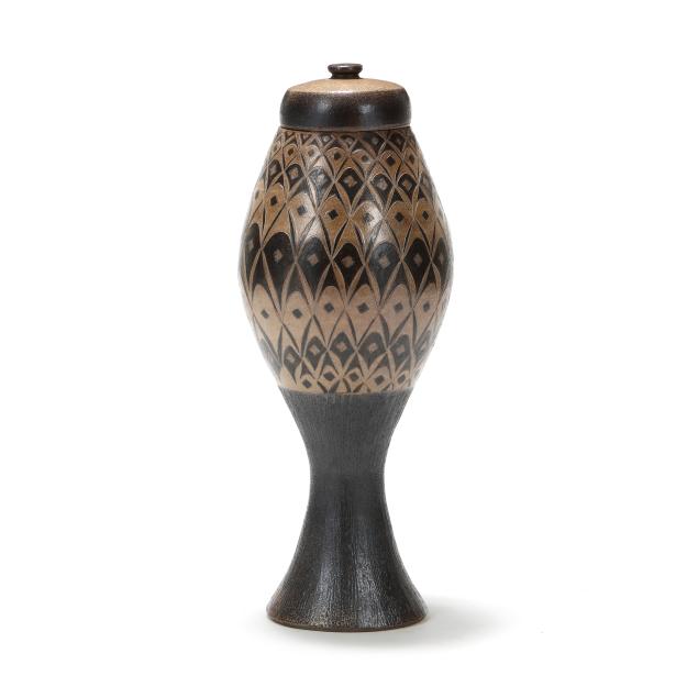 donna-craven-nc-tall-lidded-pottery-vessel
