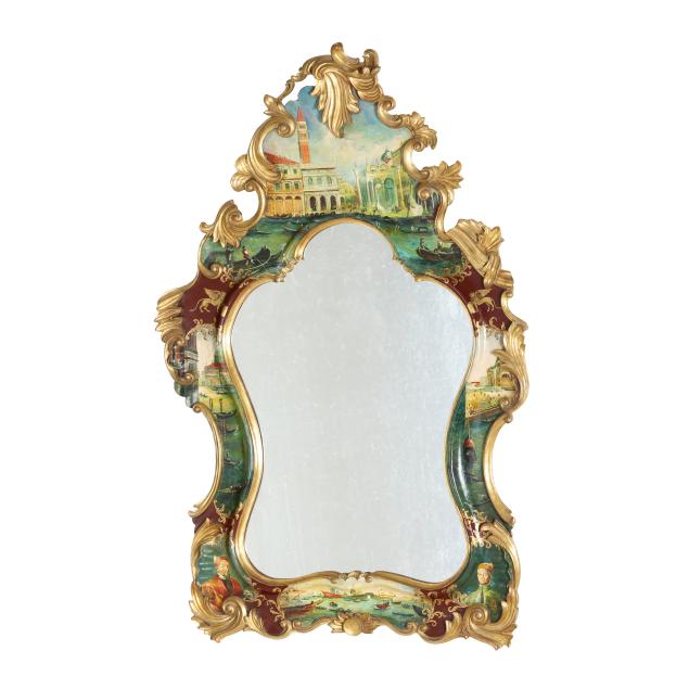 venetian-veduta-rococo-style-painted-and-gilt-wall-mirror