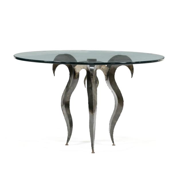 guy-martin-american-20th-21st-century-post-modern-steel-and-glass-breakfast-table