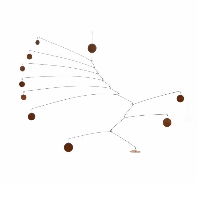 abstract-kinetic-copper-disc-mobile