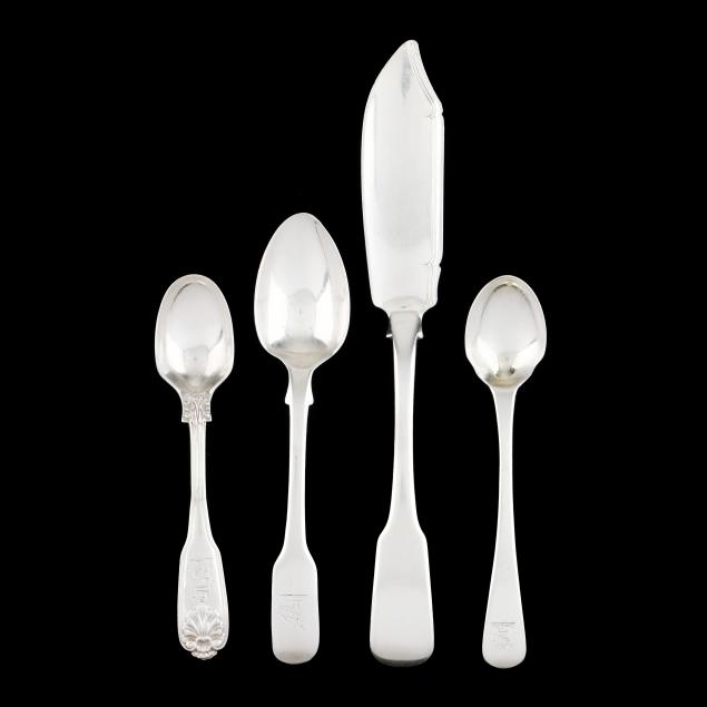 four-pieces-of-georgian-and-william-iv-silver-flatware