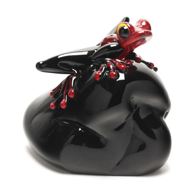 stuart-abelman-american-b-1949-glass-treefrog