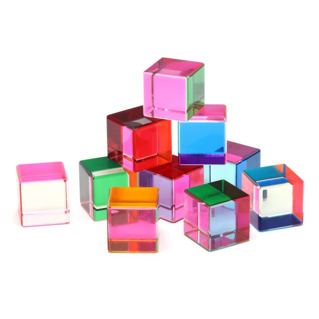 vasa-velizar-mihich-yugoslavian-american-b-1933-ten-small-acrylic-cubes