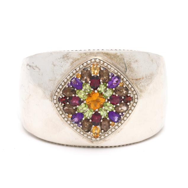 silver-and-gem-set-cuff-bracelet-slane