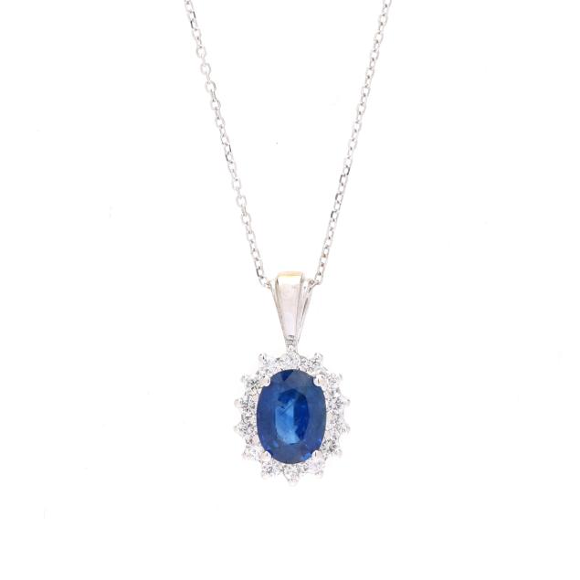 white-gold-sapphire-and-diamond-pendant-necklace