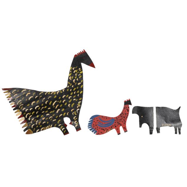 reuben-aaron-miller-ga-1912-2006-three-folk-art-animal-cutouts