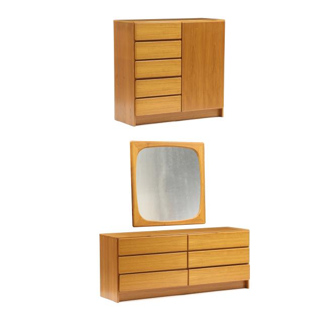 scan-design-danish-teak-dresser-mirror-and-chifferobe