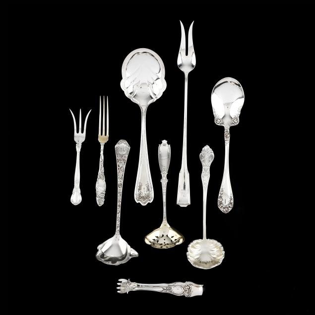assortment-of-nine-sterling-silver-flatware-servers