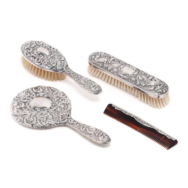 assembled-sterling-silver-repousse-vanity-set