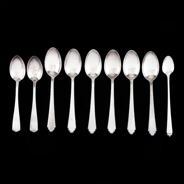 assortment-of-nine-american-sterling-silver-spoons